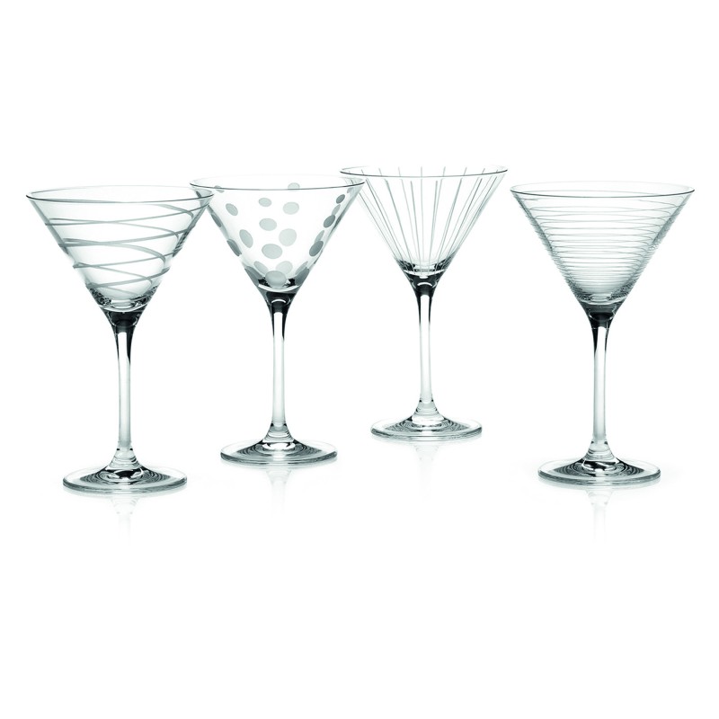 Mikasa Cheers Set Of 4 Martini Glasses