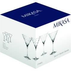 Mikasa Cheers Set Of 4 Martini Glasses