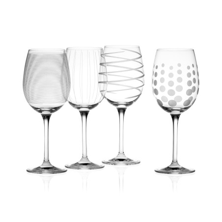 Mikasa Cheers Set Of 4 White Wine Glasses