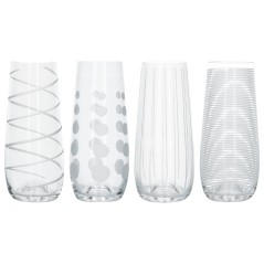 Mikasa Cheers Pack Of 4 Stemless Flute Glasses