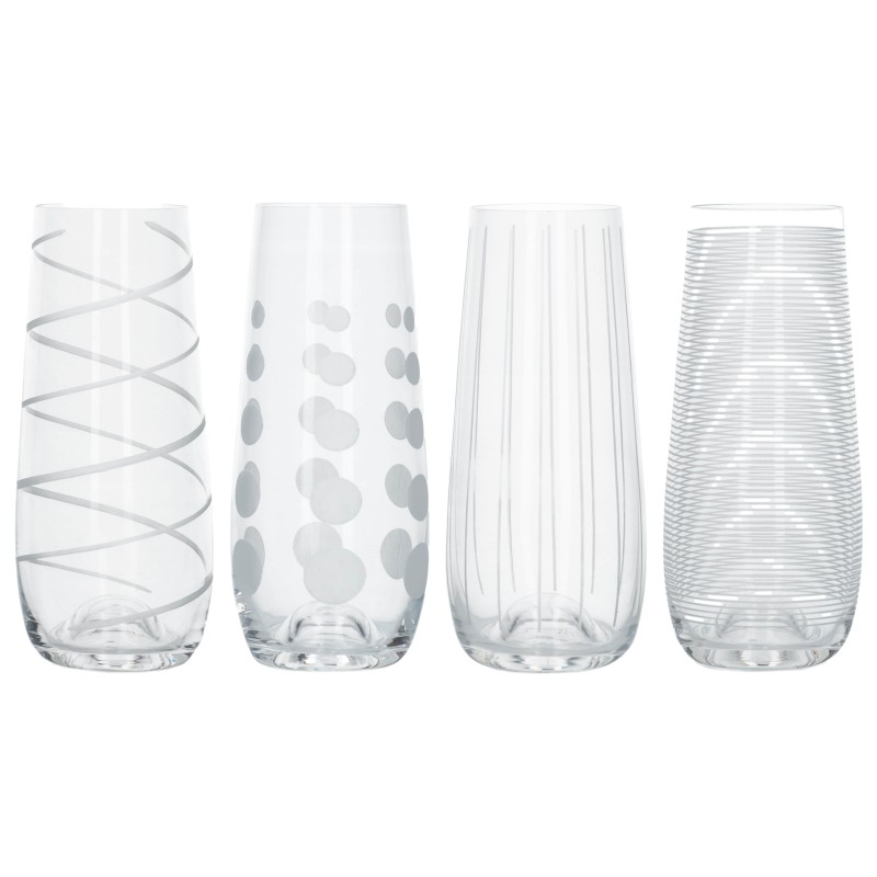 Mikasa Cheers Pack Of 4 Stemless Flute Glasses