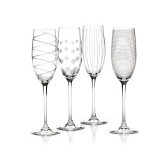 Mikasa Cheers Set Of 4 Flute Glasses