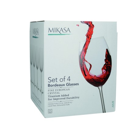 Mikasa Julie Set of 4 Bordeaux Wine Glasses