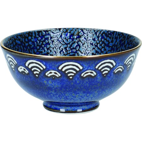 Mikasa Satori 11.5cm Porcelain Seigaiha Border Miso Serve Bowls