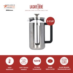 La Cafetière Stainless Steel 3 Cup Pisa Cafetiere