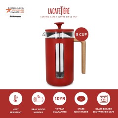 La Cafetière Red 8 Cup Pisa Cafetiere