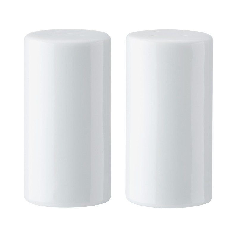 Mikasa Chalk Porcelain Salt and Pepper Shakers, 8cm, White