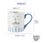 Mikasa Monsieur Straight-Sided Porcelain Mug, 280ml