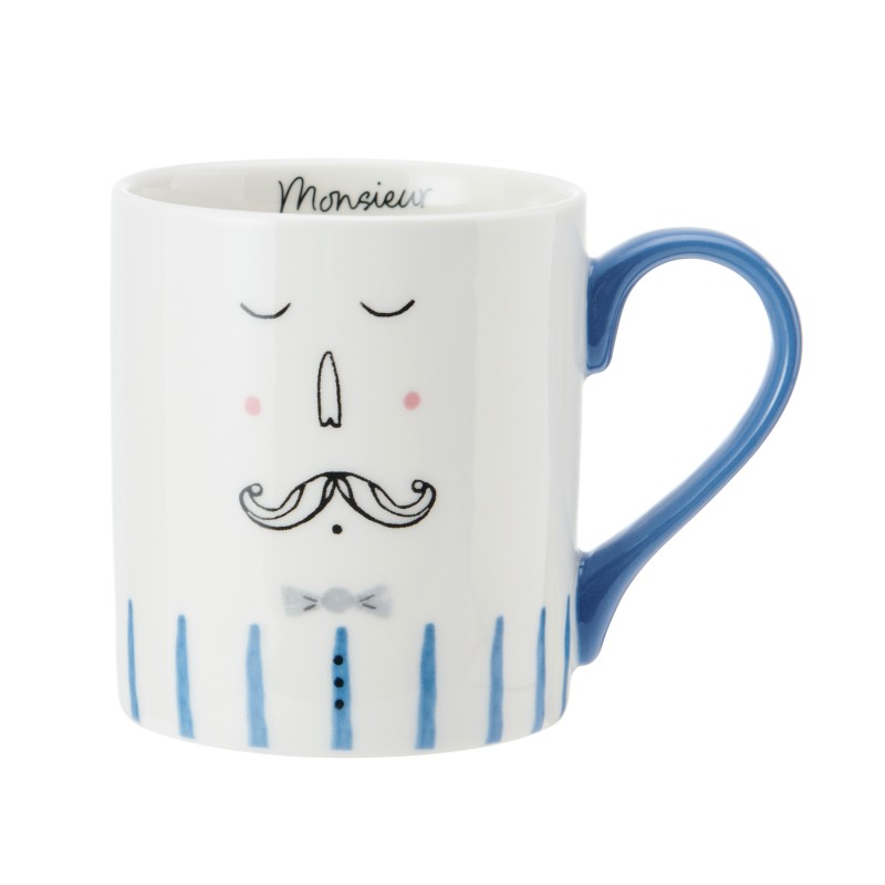 Mikasa Monsieur Straight-Sided Porcelain Mug, 280ml