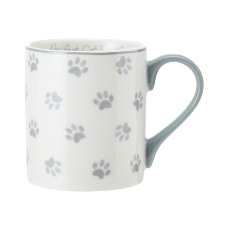 Mikasa Pawfect Cat Parent Straight-Sided Porcelain Mug, 280ml