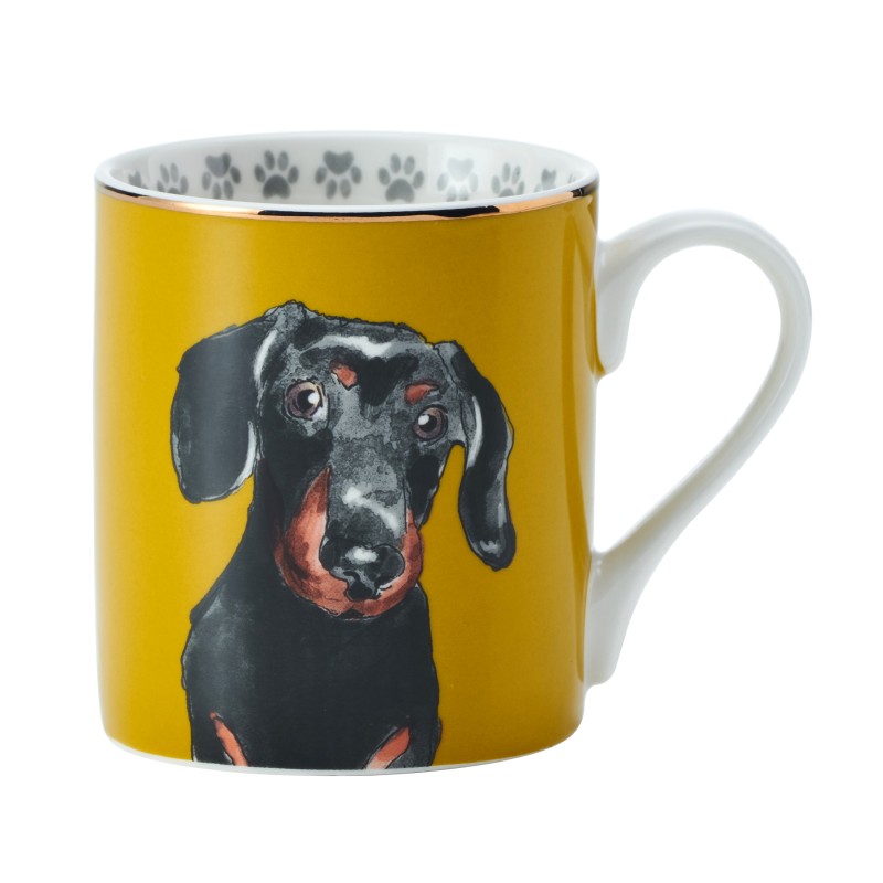 Mikasa Dachshund Straight-Sided Porcelain Mug, 280ml