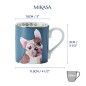 Mikasa French Bulldog Straight-Sided Porcelain Mug, 280ml