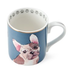 Mikasa French Bulldog Straight-Sided Porcelain Mug, 280ml