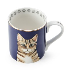 Mikasa Cat Straight-Sided Porcelain Mug, 280ml