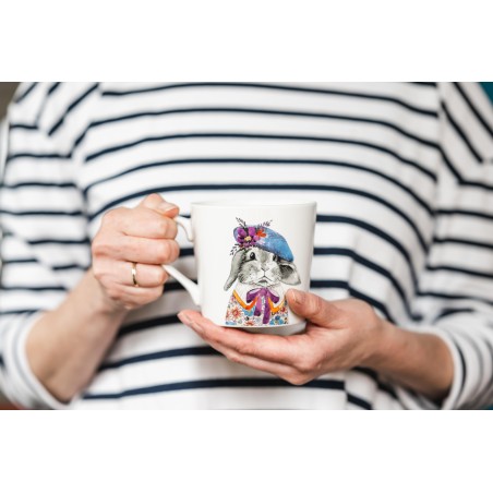 Mikasa Tipperleyhill Rabbit Print Porcelain Mug, 380ml