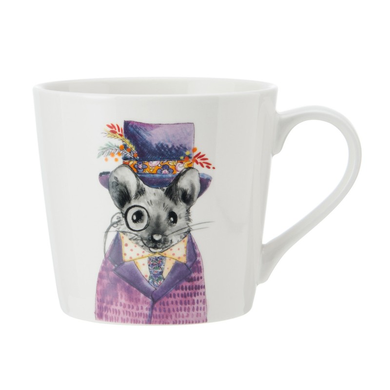 Mikasa Tipperleyhill Mouse Print Porcelain Mug, 380ml