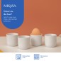 Mikasa Chalk 4pc Porcelain Egg Cup Set, 5cm, White