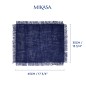 Mikasa Rectangle Jute Placemats, Set of 2, Navy