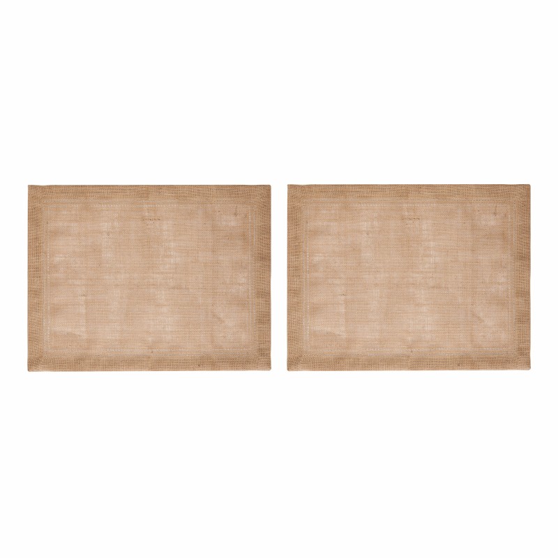 Mikasa Rectangle Jute Placemats, Set of 2, Natural