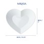 Mikasa Chalk Porcelain Heart Large Serving Bowl, 21cm, White