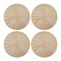 Mikasa 4-Piece Round PU Gold Placemat Set, 38cm