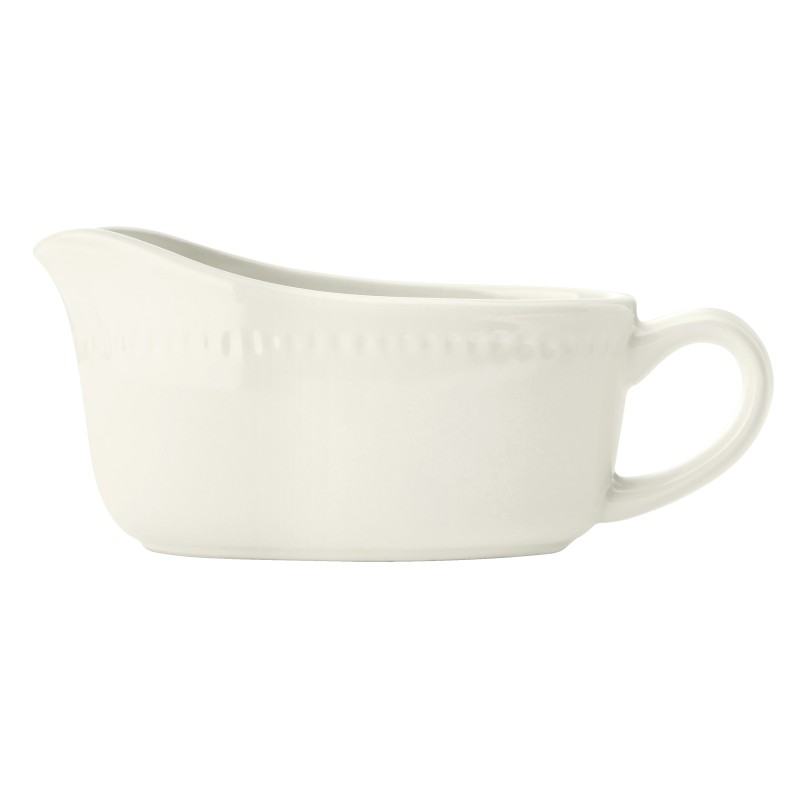 Mikasa Cranborne Stoneware Gravy Boat, 300ml, Cream