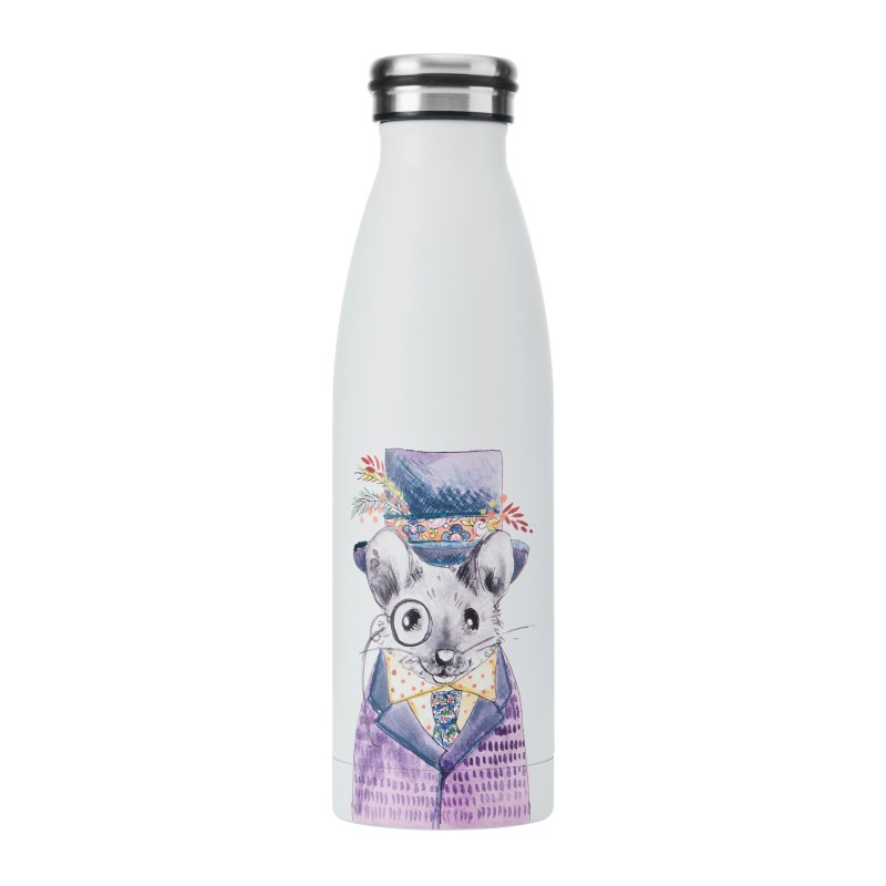 Mikasa Tipperleyhill Mouse Double-Walled Stainless Steel Bottle, 500ml