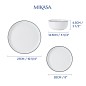 Mikasa Limestone Porcelain 12pc Dinner Set, White