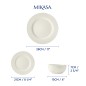 Mikasa Cranborne 12-Piece Stoneware Dinner Set, Cream