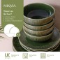 Mikasa Jardin 12-Piece Stoneware Dinner Set, Green