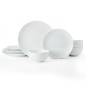 Mikasa Chalk 12-Piece Porcelain Dinner Set, White