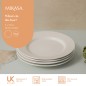 Mikasa Cranborne 4-Piece Stoneware Dinner Plate Set, 27cm, Cream