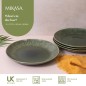 Mikasa Jardin Stoneware 4-Piece Dinner Plate Set, 27cm, Green