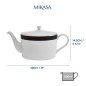 Mikasa Luxe Deco China 4-Cup Teapot, 1.1L, White