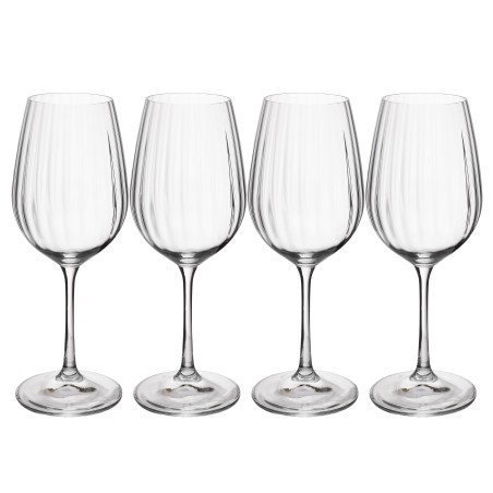 Mikasa Treviso 4-Piece Crystal White Wine Glass Set, 350ml