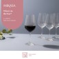 Mikasa Treviso 4-Piece Crystal Red Wine Glass Set, 600ml