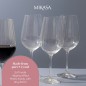 Mikasa Treviso 4-Piece Crystal Red Wine Glass Set, 600ml