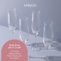 Mikasa Treviso 4-Piece Crystal Flute Glass Set, 190ml