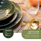 Mikasa Jardin Stoneware 4-Piece Pasta Bowl Set, 20cm, Green