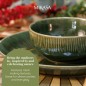 Mikasa Jardin Stoneware 4-Piece Cereal Bowl Set, 15cm, Green