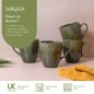 Mikasa Jardin 4-Piece Stoneware Mug Set, 420ml, Green