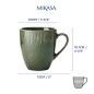 Mikasa Jardin 4-Piece Stoneware Mug Set, 420ml, Green