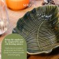 Mikasa Jardin Stoneware Leaf Serving Bowl, 31.5cm, Green