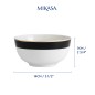 Mikasa Luxe Deco 4-Piece China Cereal Bowl Set, 14cm