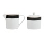 Mikasa Luxe Deco China Sugar Pot and Creamer Set, 245ml, White