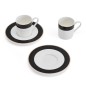 Mikasa Luxe Deco 2-Piece China Espresso Cup and Saucer Set, 100ml