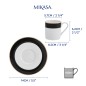 Mikasa Luxe Deco 2-Piece China Espresso Cup and Saucer Set, 100ml