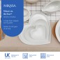 Mikasa Chalk Porcelain Heart Serving Platter, 30cm, White