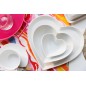 Mikasa Chalk Porcelain Heart Serving Platter, 30cm, White