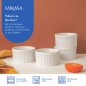 Mikasa Chalk 4-Piece Porcelain Ramekin Set, 9.5cm, White